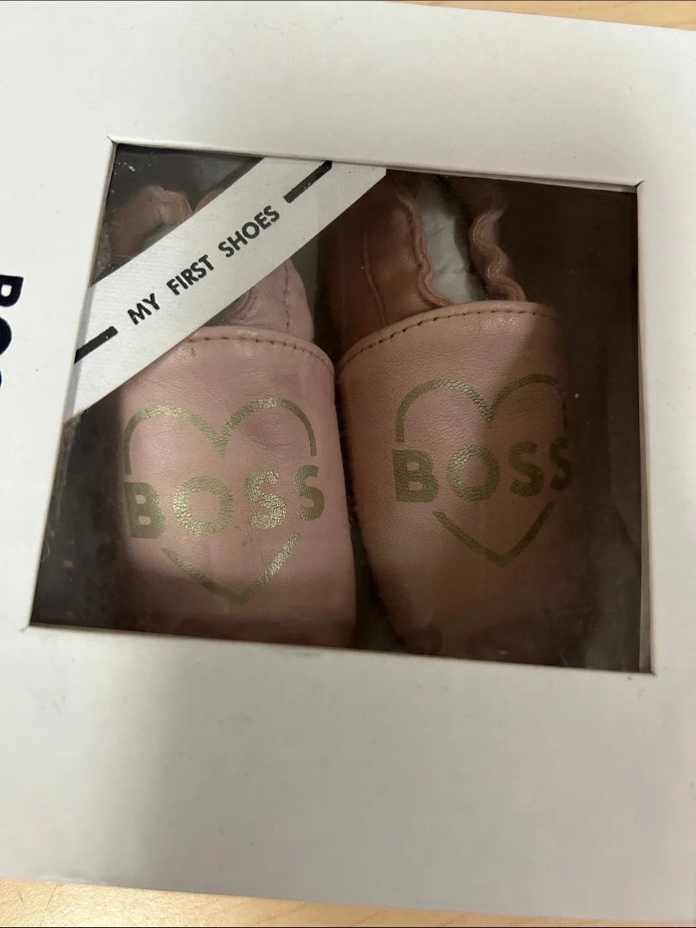 BOSS Pink Heart Toddler Shoes Size 4 / 19 European New with Box